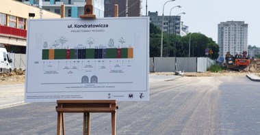 Kondratowicza nad budowanym metrem przechodzi zieloną metamorfozę