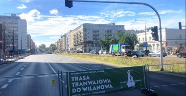 Warszawa: Tramwaj do Wilanowa. Ulice zamknięte, start prac niemrawy