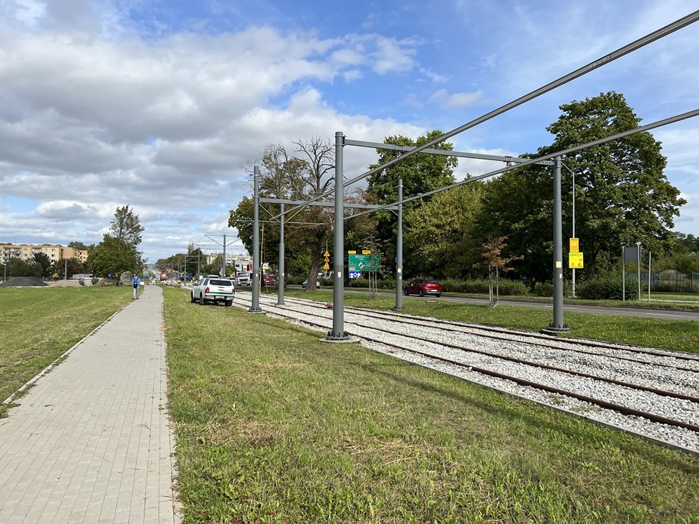 Budowa trasy tramwajowej do Fieldorfa-Nila. Wrzesień 2022