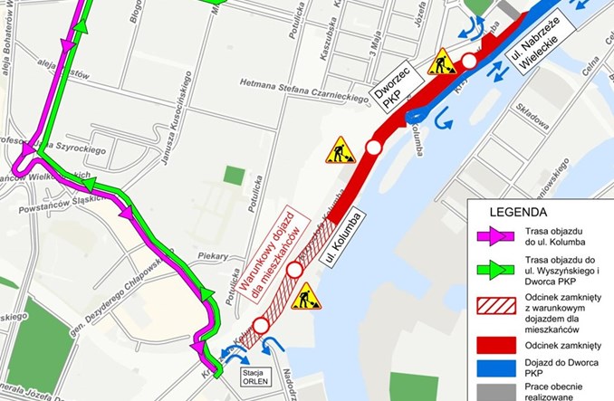 Szczecin: Przebudowa torów na Kolumba. Zmiany w ruchu