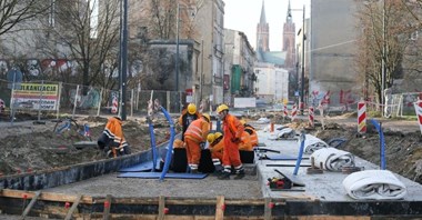 Łódź: Wojska Polskiego – mimo zimy przebudowa trwa