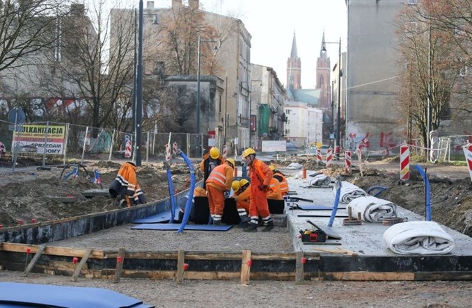Łódź: Wojska Polskiego – mimo zimy przebudowa trwa