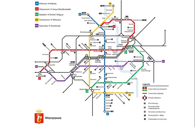 Warszawa z planem komunikacji do 2050 r. Nowe linie metra i tramwajowe