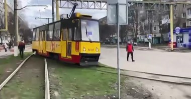 Konotop: Pierwszy warszawski tramwaj pojechał po szerokim torze [film]