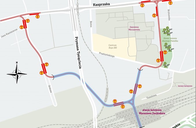 Warszawa: Komplikuje się tramwaj między Wolą a Ochotą