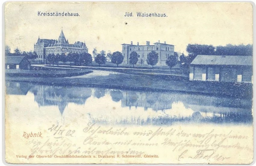 Rok 1913 - staw w miejscu dzisiejszego Placu AK (ze zbiorów muzeum w Rybniku)