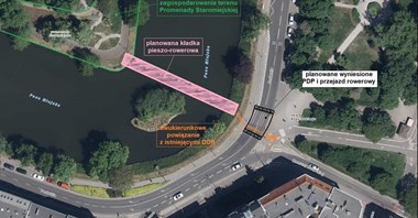 Wrocław chce mieć nową kładkę rowerową w centrum