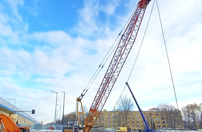 Kraków: Wznowione prace szczelinowe przy budowie przystanku Rondo Polsadu