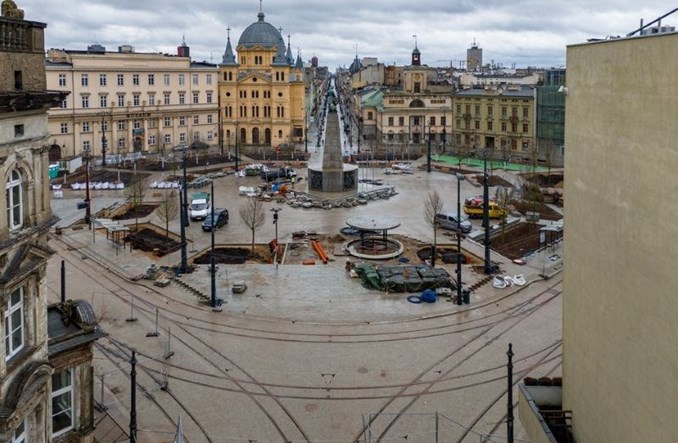 Łódź: Plac Wolności – tramwaje wrócą w marcu