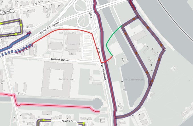Warszawa: Są pieniądze na domknięcie rowerowej Trasy Łazienkowskiej 