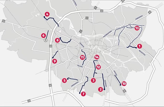 Wrocław. 10 lat i 14 nowych odcinków tramwajowych (mapy)