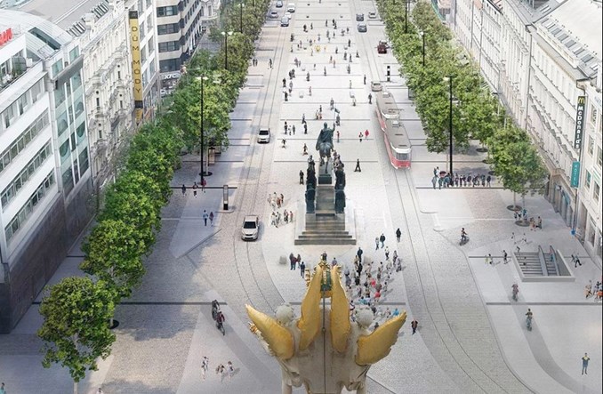 Praga: W czerwcu ruszy budowa torów na pl. Wacława. Powrót tramwaju po latach