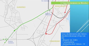 Szczecin i plan na tramwaj na Mieszka 1