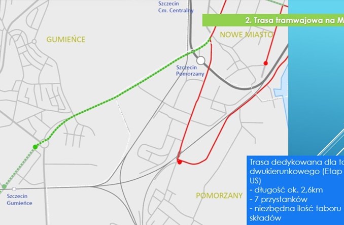 Szczecin i plan na tramwaj na Mieszka I