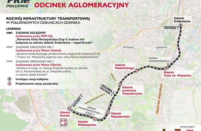 Gdańsk: Wybrano projektanta nowej linii kolejowej PKM Południe