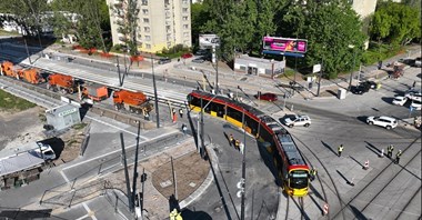 Warszawa. Pierwszy tramwaj na trasie na Stegny