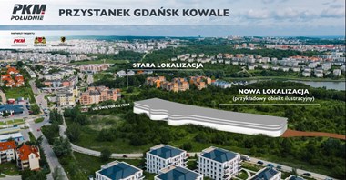 Przystanek PKM Gdańsk Kowale w nowej, lepszej lokalizacji
