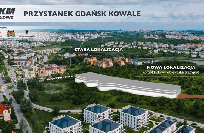 Przystanek PKM Gdańsk Kowale w nowej, lepszej lokalizacji