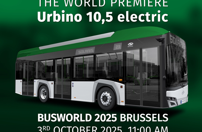 Już w październiku Solaris zaprezentuje Urbino 10,5 electric w Brukseli