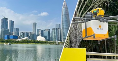 Shenzhen. Drony wożą jedzenie  Shenzhen. Drony wożą jedzenie