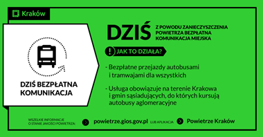 Kraków. Dziś bezpłatna komunikacja miejska z powodu wysokiego stężenia pyłów PM10!