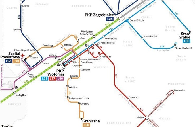 Wołomin wzbogaca się o linie autobusowe dowożące do stacji kolejowych