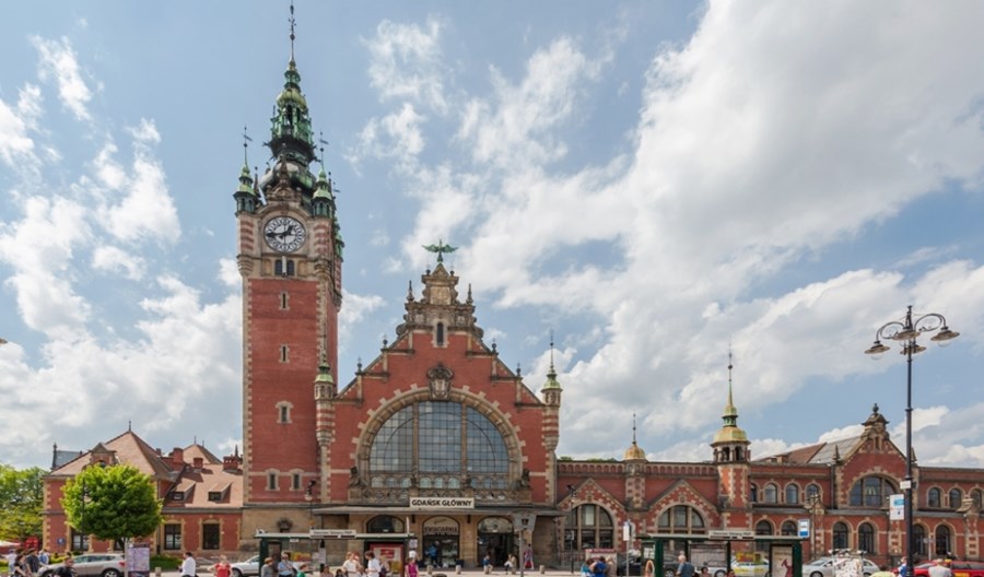 Gdańsk Główny z dworcem tymczasowym Gdańsk Główny z dworcem tymczasowym