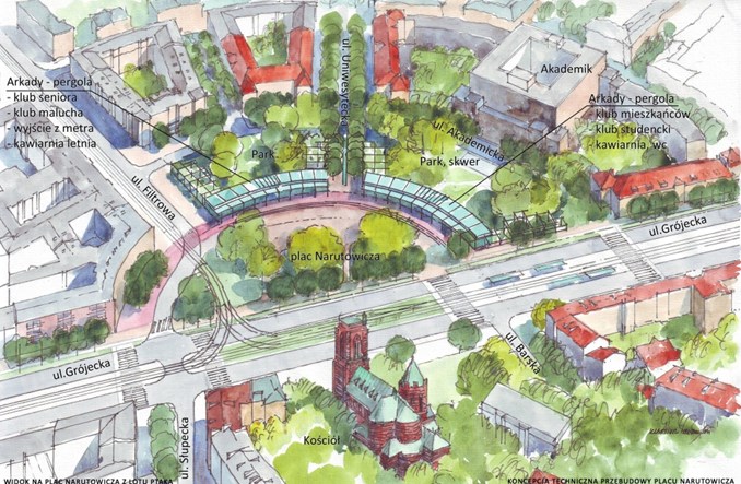 Warszawa: Dwie firmy z apetytem na pl. Narutowicza