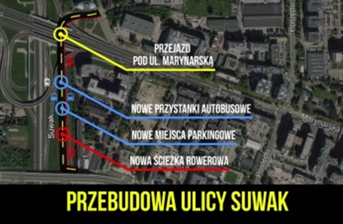 Warszawa. Na Służewcu ulica za szlabanem