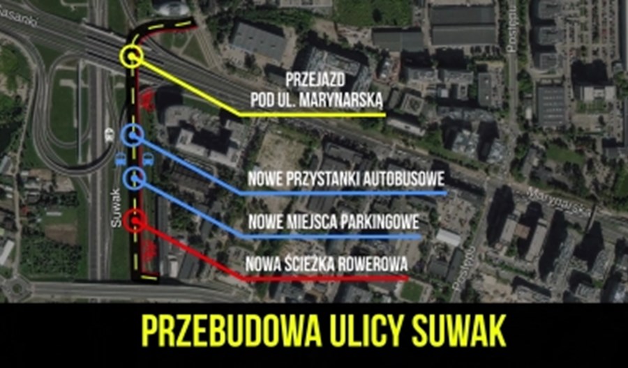 Warszawa. Na Służewcu ulica za szlabanem