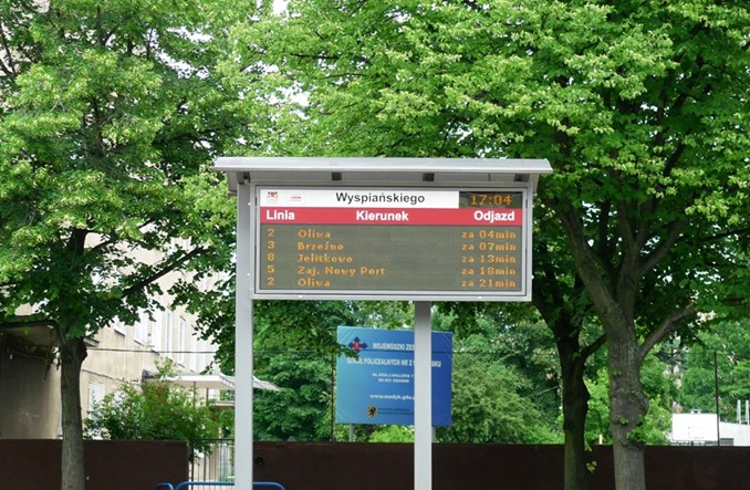 Trójmiasto: ponad 70 tablic elektronicznych pojawi się na przystankach