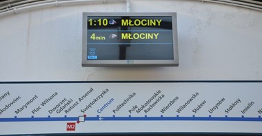 Metro: Dodatkowe ekrany informacyjne na ursynowskim odcinku