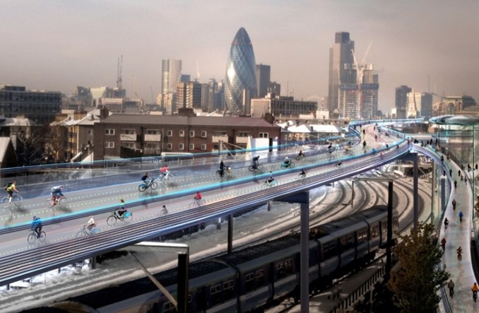 Podniebne autostrady dla rowerów niepraktyczne i niewykonalne ekonomicznie