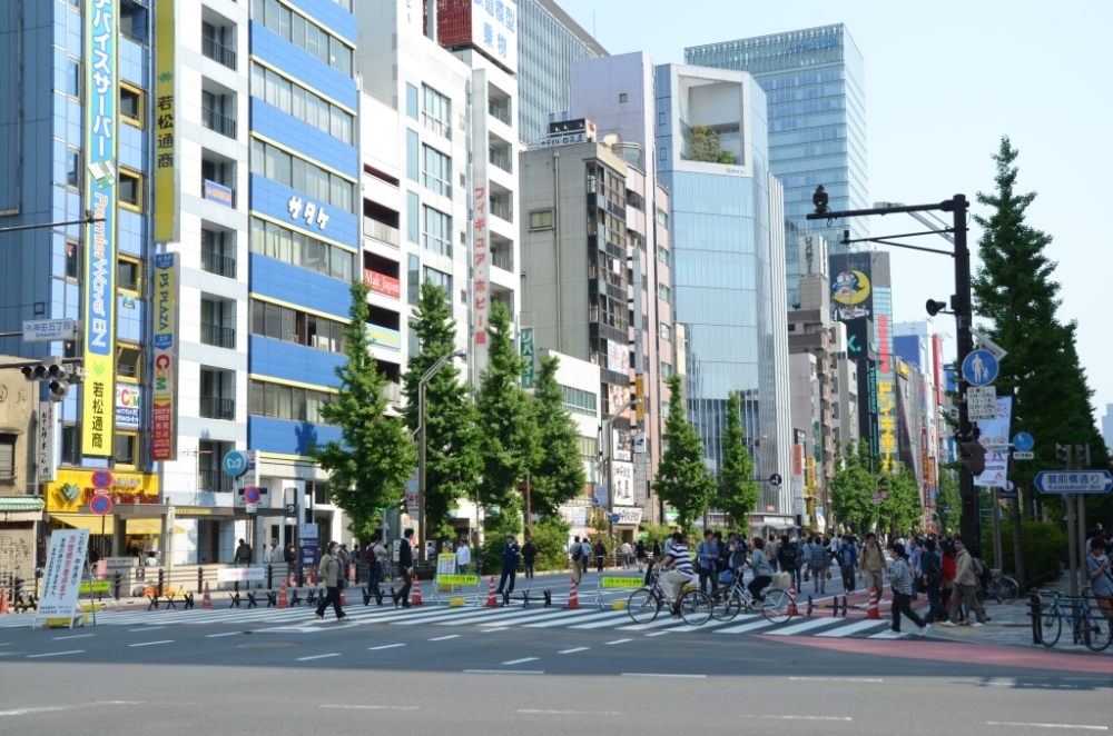 Tokio Rowerzyści i zamknięta dla aut ulica