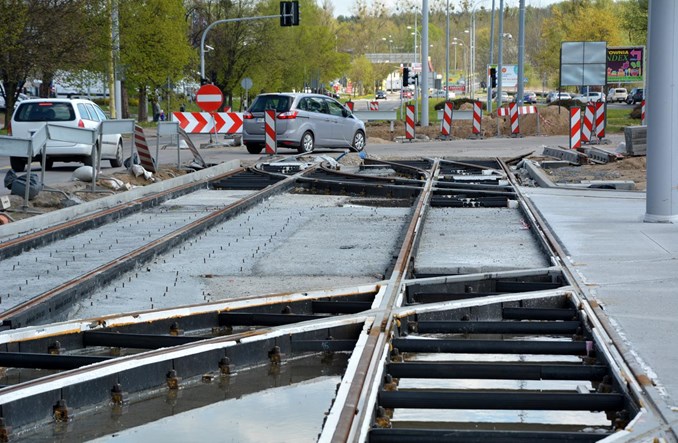 Olsztyn: Trójkąt torowy przy zajezdni. Zalążek rozbudowy?
