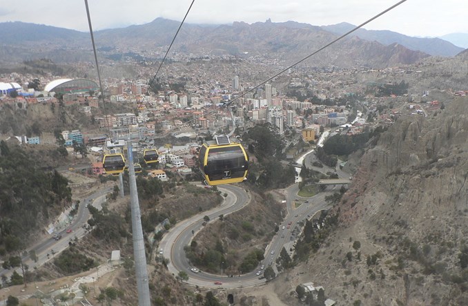 Boliwia. Wiszące metro w La Paz