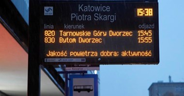 Katowice jak Londyn. Informacje o jakości powietrza na przystankach