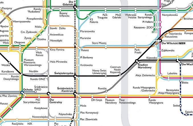 Metram, czyli projekt mapy transportu szynowego w Warszawie