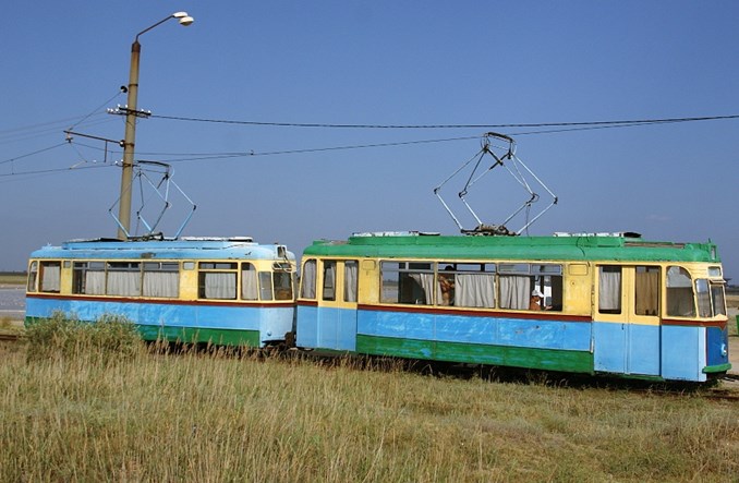 Ukraina: Hotelowy tramwaj na plażę