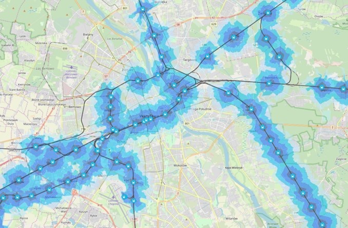 Warszawa: Ile minut do centrum? Mapy dostępności komunikacji zaktualizowane