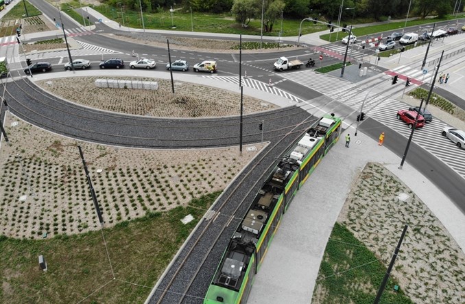 Poznań. Testy na rondzie Żegrze z tramwajami. Będzie ciszej Poznań. Testy na rondzie Żegrze z tramwajami. Będzie ciszej