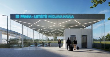 Praga: Koleją na nową stację na lotnisku w 2029 roku. Szeroki zakres prac z tunelem