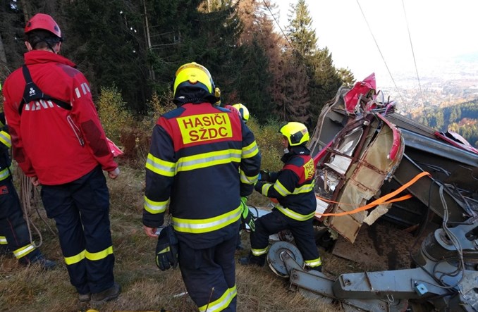 Czechy: Wypadek w Libercu. Spadł wagon kolei linowej