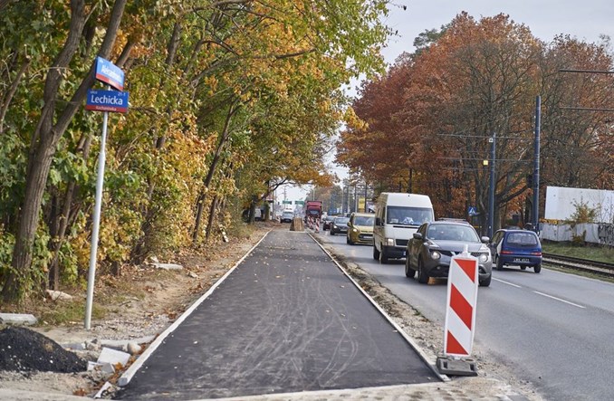 Łódź: Nowy ciąg pieszo-rowerowy na przedmieściu