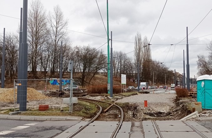 Sosnowiec: Przedłuża się powrót tramwajów na Andersa. Do Mysłowic jeszcze później