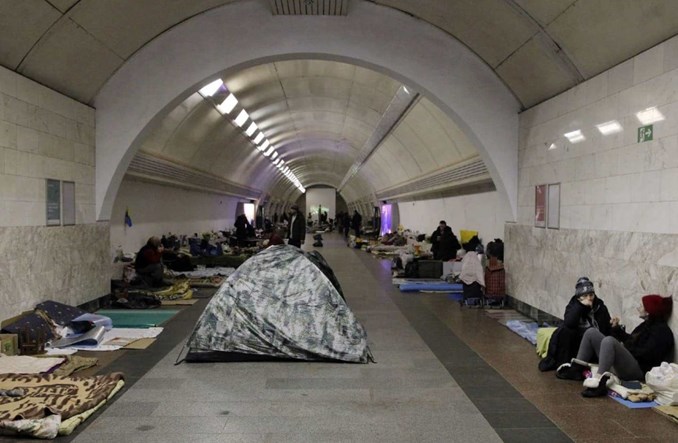Metro w Kijowie w czasie wojny (zdjęcia) Metro w Kijowie w czasie wojny (zdjęcia)