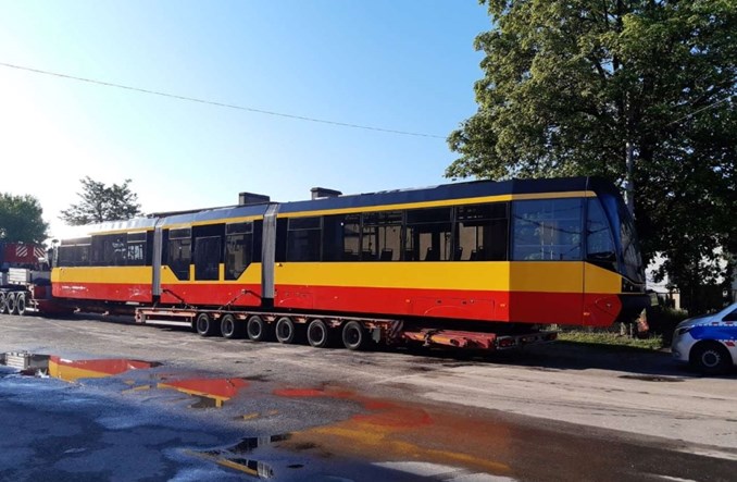 Pierwszy nowy tramwaj dotarł do Grudziądza