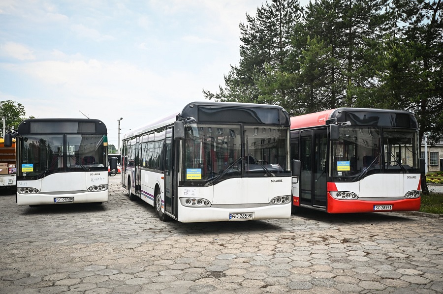 MPK Częstochowa przekazała 4 Solarisy do miasta Chmielnicki w Ukrainie
