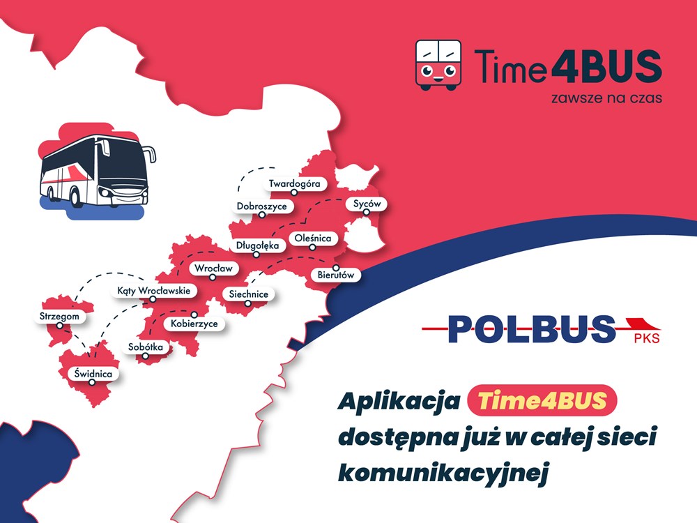 Wszystkie trasy Polbus-PKS w aplikacji Time4BUS