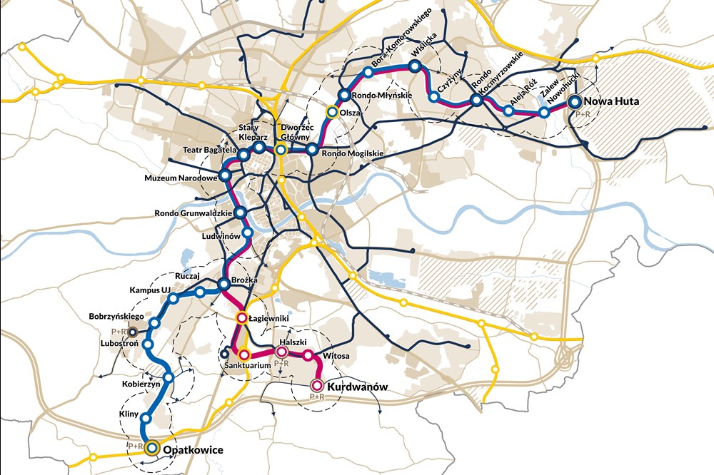 Kraków z planem na metro. Połączy Nową Hutę z Klinami i Kurdwanowem